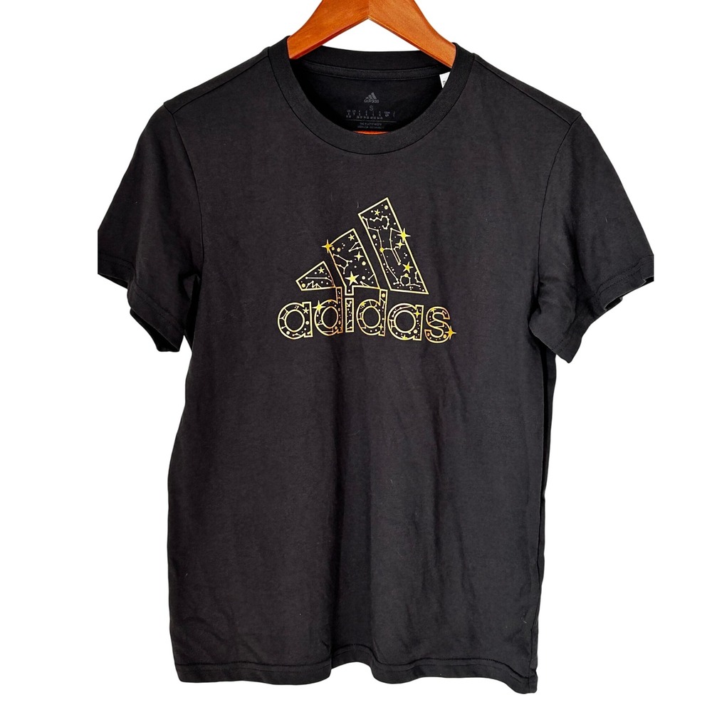 Adidas Celestial Short Sleeve Tee Shirt‎ Women's Small Carbon Gray NWT